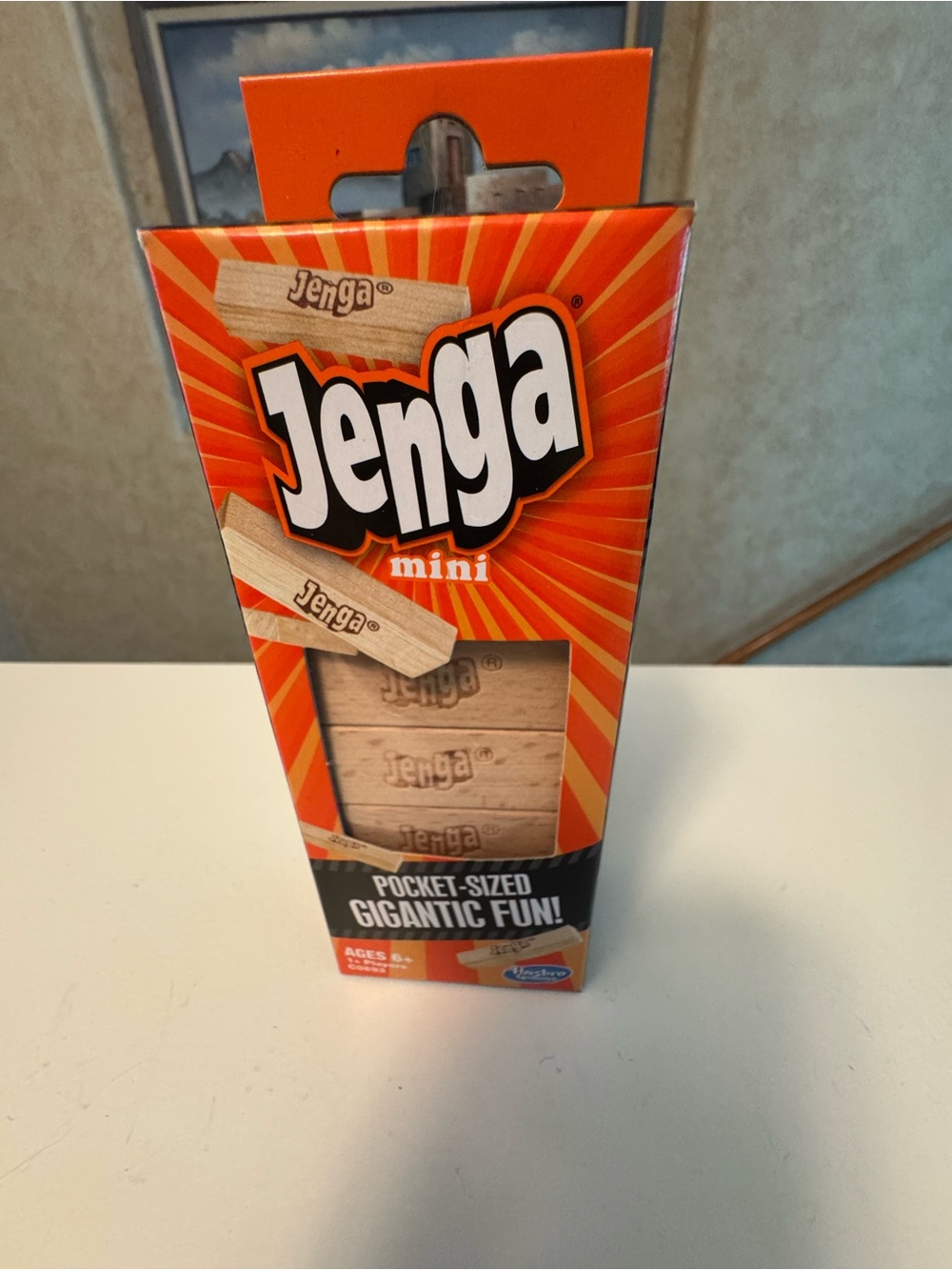 Mini Pocket-Sized Wood Block Game - Orange
